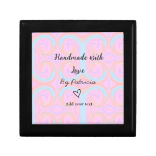Rainbow sparkle handmade with love add name text gift box