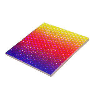 Rainbow Sparkle Pattern Ceramic Tile