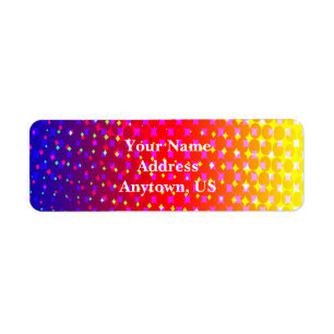 Rainbow Sparkle Pattern Label