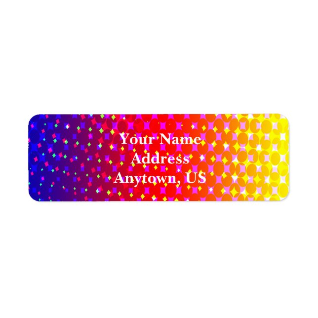 Rainbow Sparkle Pattern Label (Front)