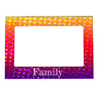 Rainbow Sparkle Pattern Magnetic Frame