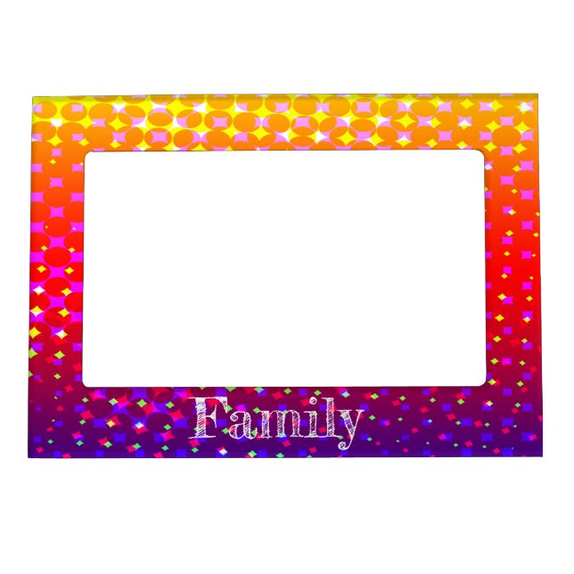 Rainbow Sparkle Pattern Magnetic Frame (Front)