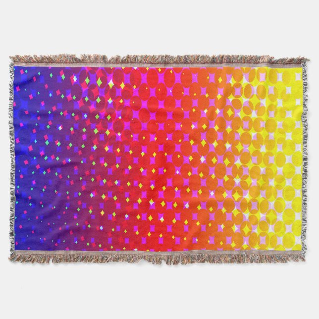 Rainbow Sparkle Pattern Throw Blanket (Front)
