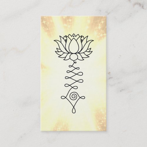  Rainbow Sparkle Reiki Energy Healing Lotus Business Card