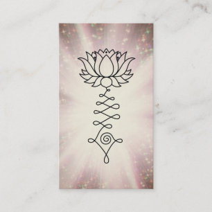 *~* Rainbow Sparkle Reiki Healing Energy Lotus Business Card