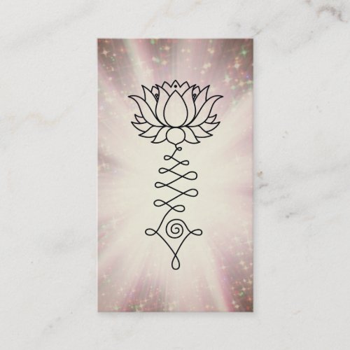  Rainbow Sparkle Reiki Healing Energy Lotus Business Card
