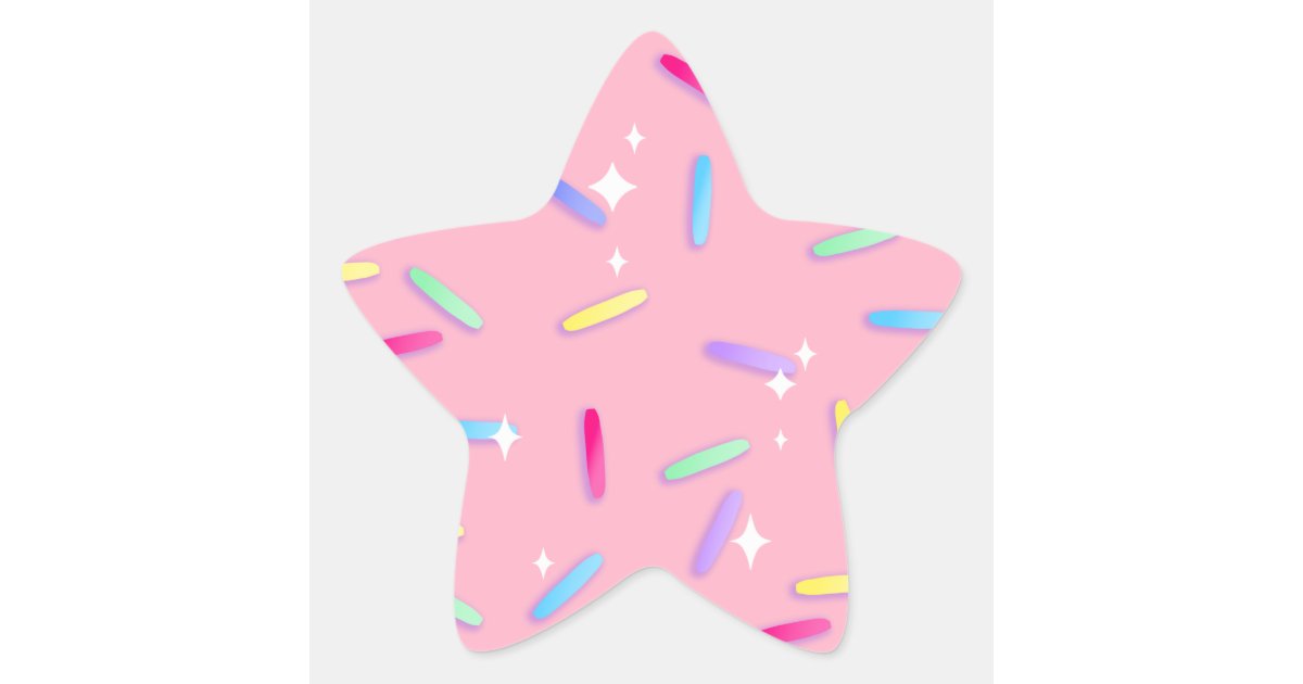 Rainbow Sparkle Star Sprinkles Stickers