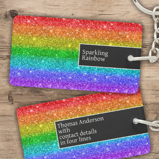 Rainbow sparkles are like fireworks keychain