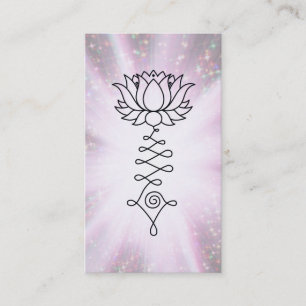 *~* Rainbow Sparkles Lotus Reiki Healing Energy Business Card