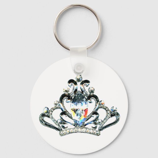 Rainbow Sparkles of a Tiara keychain (Front)