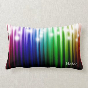 rainbow sparkling texture lumbar pillow