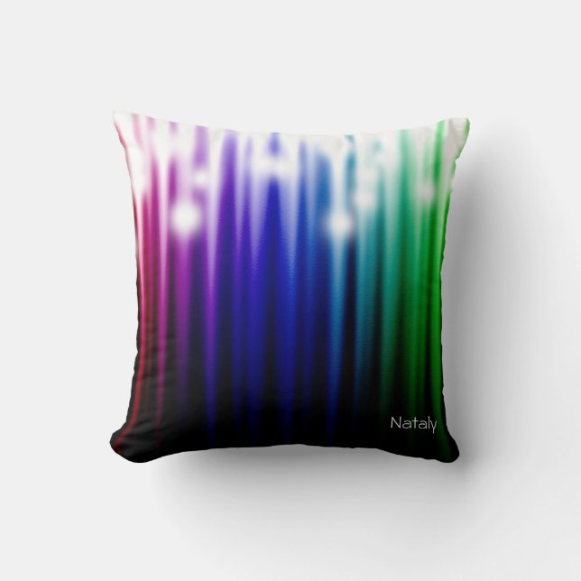 rainbow sparkling texture   throw pillow (Front)