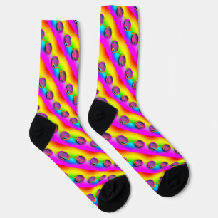 Rainbow Spectacles Mens Diagonal Crew Socks