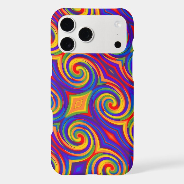 rainbow spin iphone case (Back)