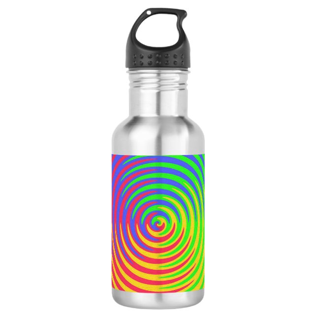Rainbow Spiral 18oz Water Bottle (Front)