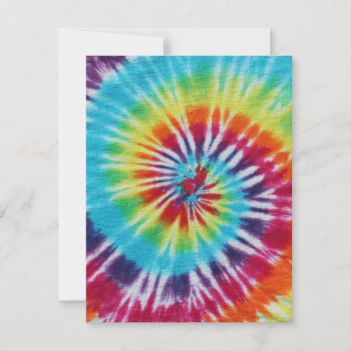 Rainbow Spiral 2 Sides Invites