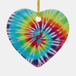 Rainbow Spiral 2 Sides Ceramic Ornament