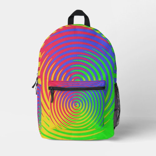 Rainbow Spiral Abstract Pattern Backpack