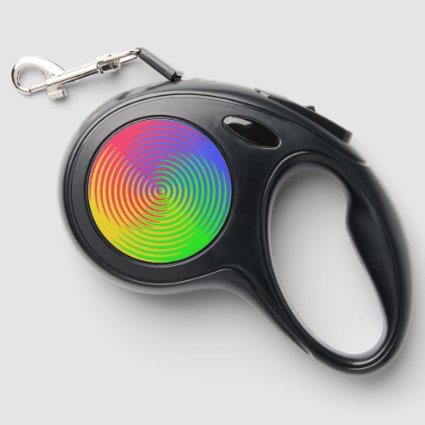 Rainbow Spiral Abstract Retractable Leash