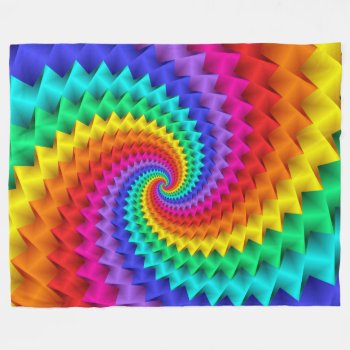 Rainbow Spiral Blanket by rainbows_only at Zazzle