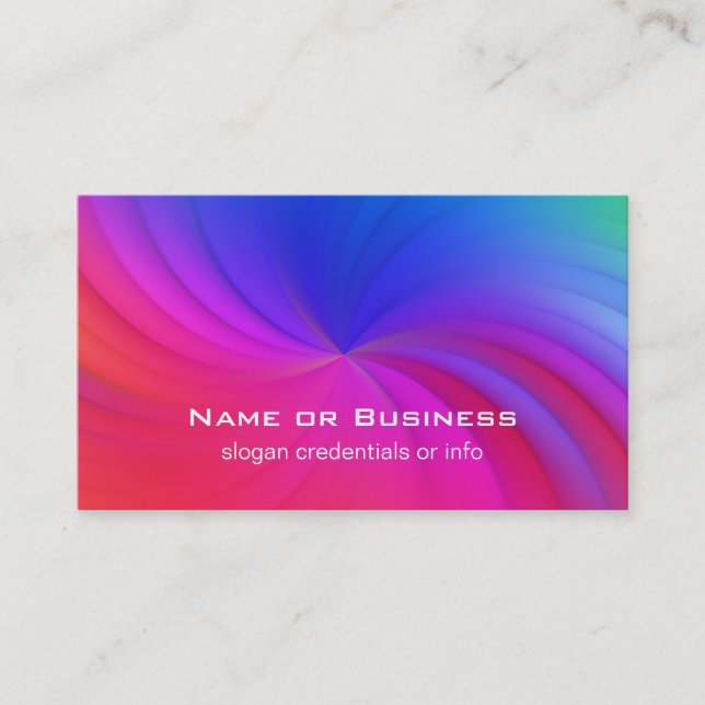 Rainbow Spiral Business Card (Front)