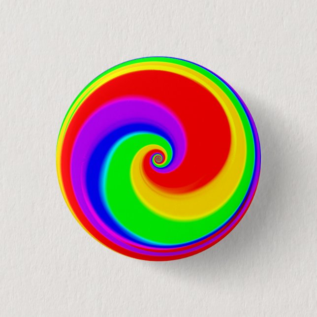 Rainbow Spiral Button (Front)