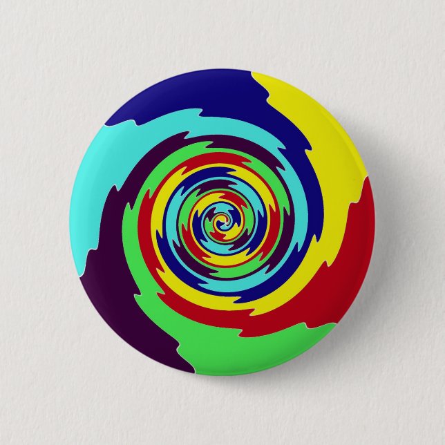 Rainbow Spiral Button (Front)