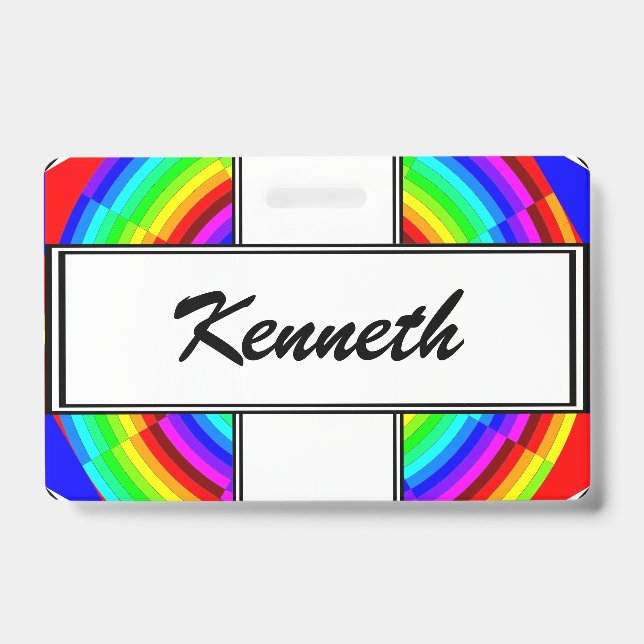 Rainbow Spiral by Kenneth Yoncich Badge (Front)