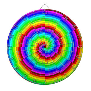 Rainbow Spiral by Kenneth Yoncich Dart Board