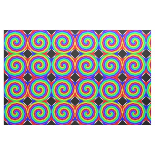 Rainbow Spiral by Kenneth Yoncich Fabric