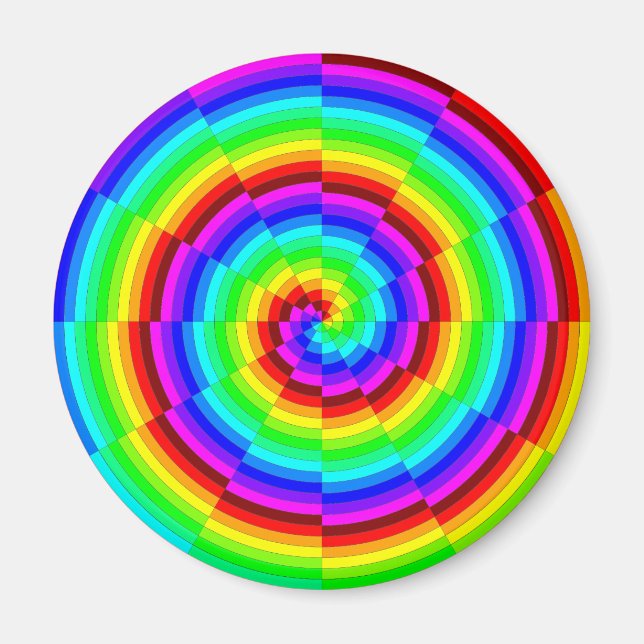 Rainbow Spiral by Kenneth Yoncich Magnet (Front)