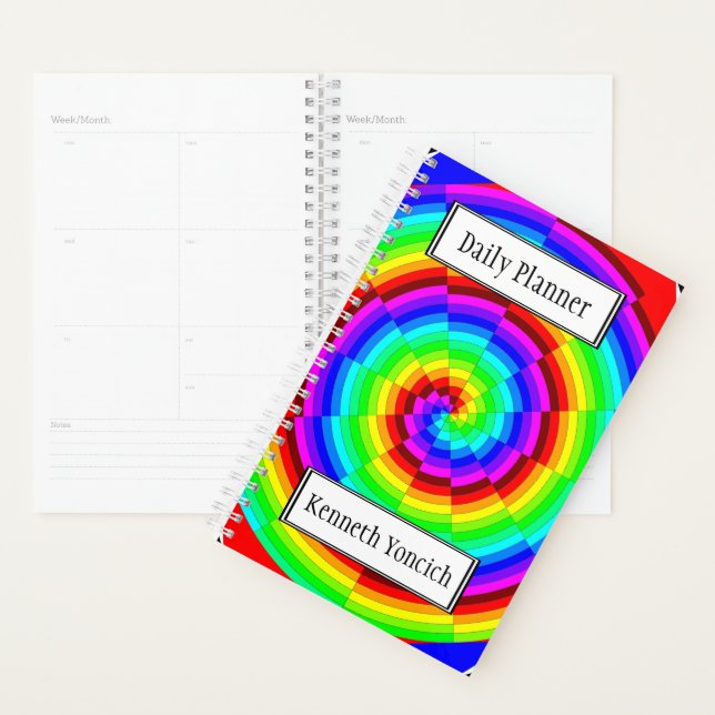 Rainbow Spiral by Kenneth Yoncich Planner (Display)