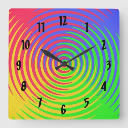 Rainbow Spiral Clock