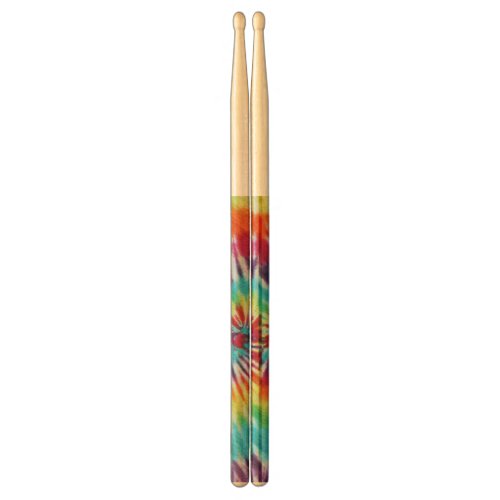 Rainbow Spiral Custom Photo Drum Sticks