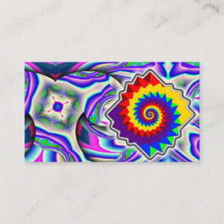 Rainbow Spiral Diamond Business Card