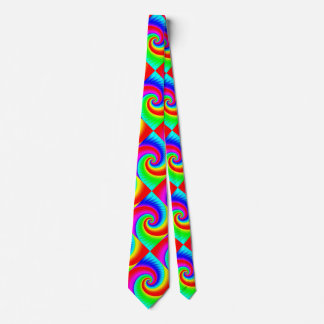 Rainbow Spiral Diamond Neck Tie