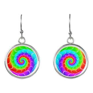 Rainbow Spiral Earrings
