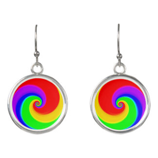 Rainbow Spiral Earrings