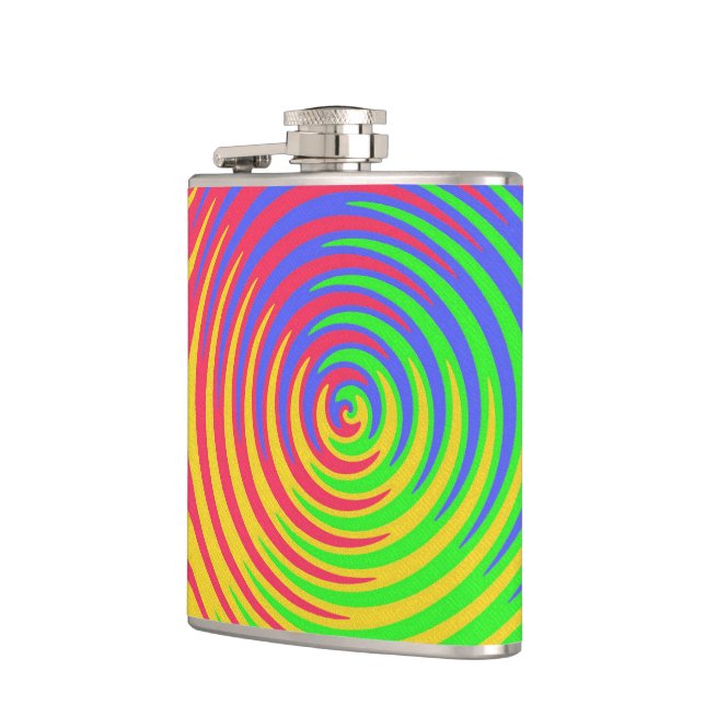 Rainbow Spiral Flask (Left)