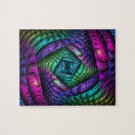 Rainbow Spiral Fractal Texture Jigsaw Puzzle