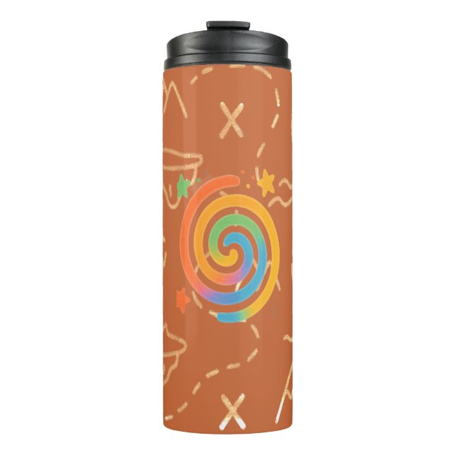 Rainbow Spiral Galaxy Thermal Tumbler (Front)