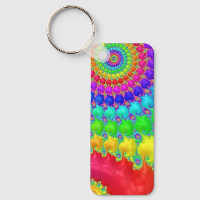 Rainbow Spiral - Keychain (Front)
