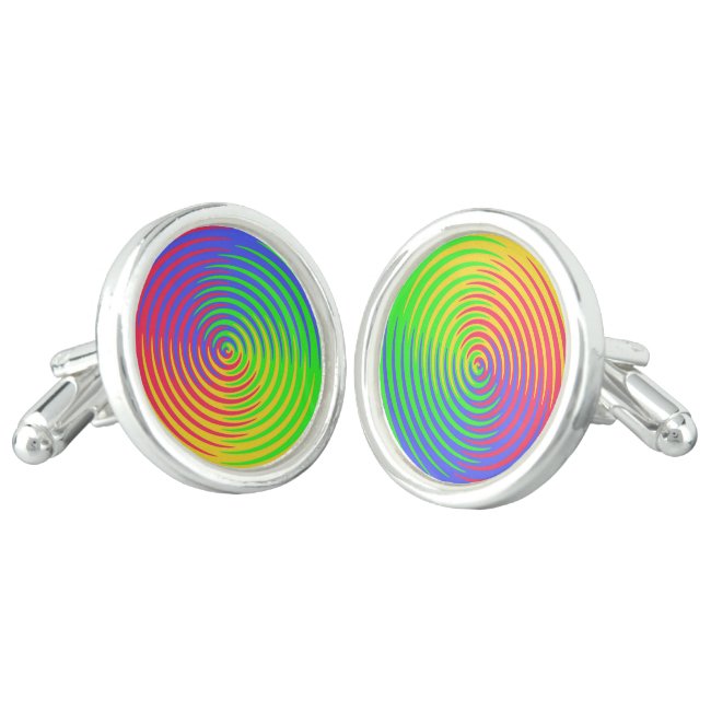 Rainbow Spiral LGBT Cufflinks