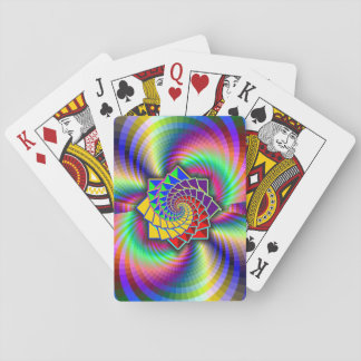 Rainbow Spiral Math Art Playing Cards