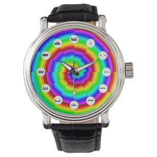 Rainbow Spiral (Mayan Face) by Kenneth Yoncich Watch