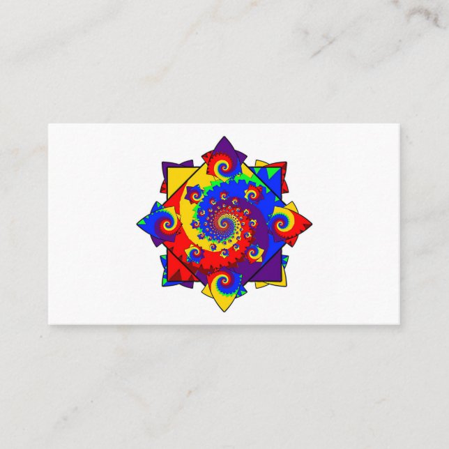 Rainbow Spiral Multiverse Business Card (Front)