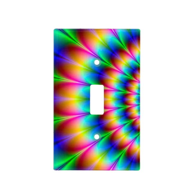 Rainbow Spiral Optical Illusion Light Switch Cover (Front)