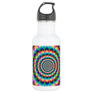 Rainbow Spiral Optical Illusion Water Bottle