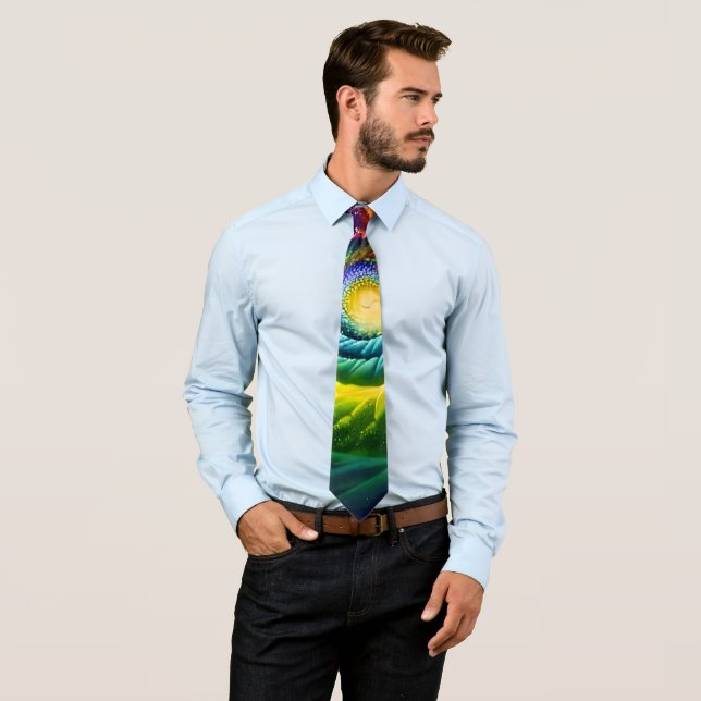Rainbow Spiral Out Neck Tie (In Situ)