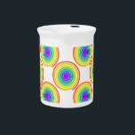 Rainbow Spiral Pattern Beverage Pitcher<br><div class="desc">Seamless rainbow spiral pattern.</div>